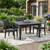 39" Dark Gray Heavy Duty Plastic Square Outdoor Dining Table - 880024518572