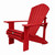 24" Red Heavy Duty Plastic Outdoor Adirondack Chair - 880016781397