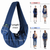 JESPET Comfy Pet Sling for Small Dog Cat, Hand Free Sling Bag Breathable Soft Knit with Front Pocket, Travel Puppy Carrying Bag, Pet Pouch. Machine Washable - 032565445424