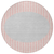 8' Pink And Silver Round Striped Washable Indoor Outdoor Area Rug - 608219148775
