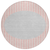 8' Pink And Silver Round Striped Washable Indoor Outdoor Area Rug - 608219148775