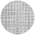 8' Gray And Ivory Round Abstract Washable Indoor Outdoor Area Rug - 608219131357