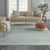 8' X 10' Beige and Green Trellis Non Skid Area Rug - 608219018207