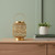 8" Distressed Gold Geometric Lantern Desk Lamp With Novelty Shade - 880016584226