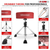 Drum Throne Padded Adjustable Guitar Stool Drummer Seat for Adults & Kids  - 810099498172