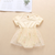 Baby Girl Embroidery Daisy Short-Sleeved Round Collar Dress - 643491121979