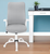 Gray and White Rolling Drafting Chair - 608219046576