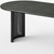 79" Black Solid Wood Double Pedestal Base Oval Dining Table - 880024937212