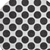 8' Black And Ivory Round Polka Dot Washable Indoor Outdoor Area Rug - 880016779752