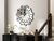 MirroGlass Silent Analog Sunburst Wall Clock - 880016411096
