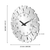 MirroGlass Silent Analog Sunburst Wall Clock - 880016411096