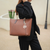 Ximena Vegan Leather Womens Tote Bag with matching Wristlet Wallet - 726667415390