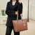 Ximena Vegan Leather Womens Tote Bag with matching Wristlet Wallet - 726667415390