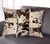 Set of Two 18" Chocolate and White Cowhide Cowhide Throw Pillows - 608219192600