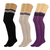 3 Pairs Women's Colorful Thigh-High Over-the-Knee Boot Socks - 742137052131
