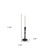 11" Black Metal Tabletop Taper Candlestick - 880024551906