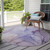 8' Round Gray and Purple Round Abstract Washable Non Skid Indoor Outdoor Area Rug