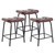 Set of Three 23" Brown and Black Faux Leather and Metal Counter Height Bar Chairs - 880024500904