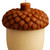 4" Brown And Ivory Unscented Dimensional Acorn Candle - 880024541426