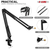 Microphone Stand Suspension Desk Scissor Boom Arm 16" Shock Mount Pop Filter - 810099490008