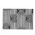 3' X 5' Black And Ivory Geometric Distressed Washable Area Rug With UV Protection - 880016626971