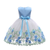 Baby Girl Flower Mesh Overlay Design Bow Tie Vest Dress Birthday Formal Dress - 643491115848