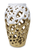 13" Gold And White Pierced Urn Porcelain Table Vase With Sculptural Details - 880016634297