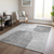 9' X 12' Gray Charcoal And Silver Abstract Washable Indoor Outdoor Area Rug - 608219297886