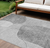 9' X 12' Gray Charcoal And Silver Abstract Washable Indoor Outdoor Area Rug - 608219297886