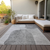 9' X 12' Gray Charcoal And Silver Abstract Washable Indoor Outdoor Area Rug - 608219297886
