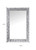 47" Mirrored & Faux Gems Accent Mirror - 606114861683