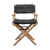 23" Black and Brown Solid Wood Indoor Outdoor Director Chair with Black Cushion - 606114762959