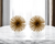 Set of Two Gold Iron Decorative Spiky Sphere Tabletop Sculptures - 608219023584