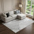 8' X 10' Gray And Ivory Abstract Washable Area Rug With UV Protection - 880016643046