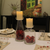8" Clear Glass Centerpiece Pillar Candle Holder With Candle - 880016704952