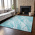 3' X 5' Teal And Ivory Abstract Washable Area Rug With UV Protection - 880016737882