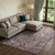 9' X 12' Purple Green And Blue Paisley Washable Area Rug With UV Protection - 880024746104