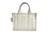 Marc Jacobs The Shiny Crinkle Micro Tote White Leather Crossbody - 196611059961