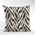 Plutus Ebony/Ivory Zebra Zebra Print Velvet Luxury Throw Pillow - 606638385641