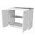 39" White Stainless Steel Accent Cabinet With Two Shelves - 606114833505