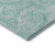 8' Teal And Ivory Paisley Washable Round Rug With UV Protection - 880024965420