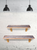 24" Gray And Natural Wood Wall Mounted Accent Shelf - 880016508710