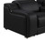 103" Black Italian Leather Reclining USB Sofa