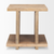 22" Brown Solid Wood Sled End Table With Shelf - 880016558814