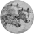 8' Gray And Silver Round Horse Washable Indoor Outdoor Area Rug - 880016387353