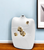 14" White Floral Ceramic Table Vase With Sculptural Details - 880016547450
