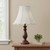 White Linen Piped Bell Lamp Shade - 880016476927