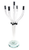 20" Clear And Silver Crystal Tabletop Contempo Candelabra Candle Holder - 880016582338