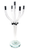 20" Clear And Silver Crystal Tabletop Contempo Candelabra Candle Holder - 880016582338