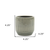 Ceramic 17 Ounce Striped Round Distressed Pot Planter - 880016630510